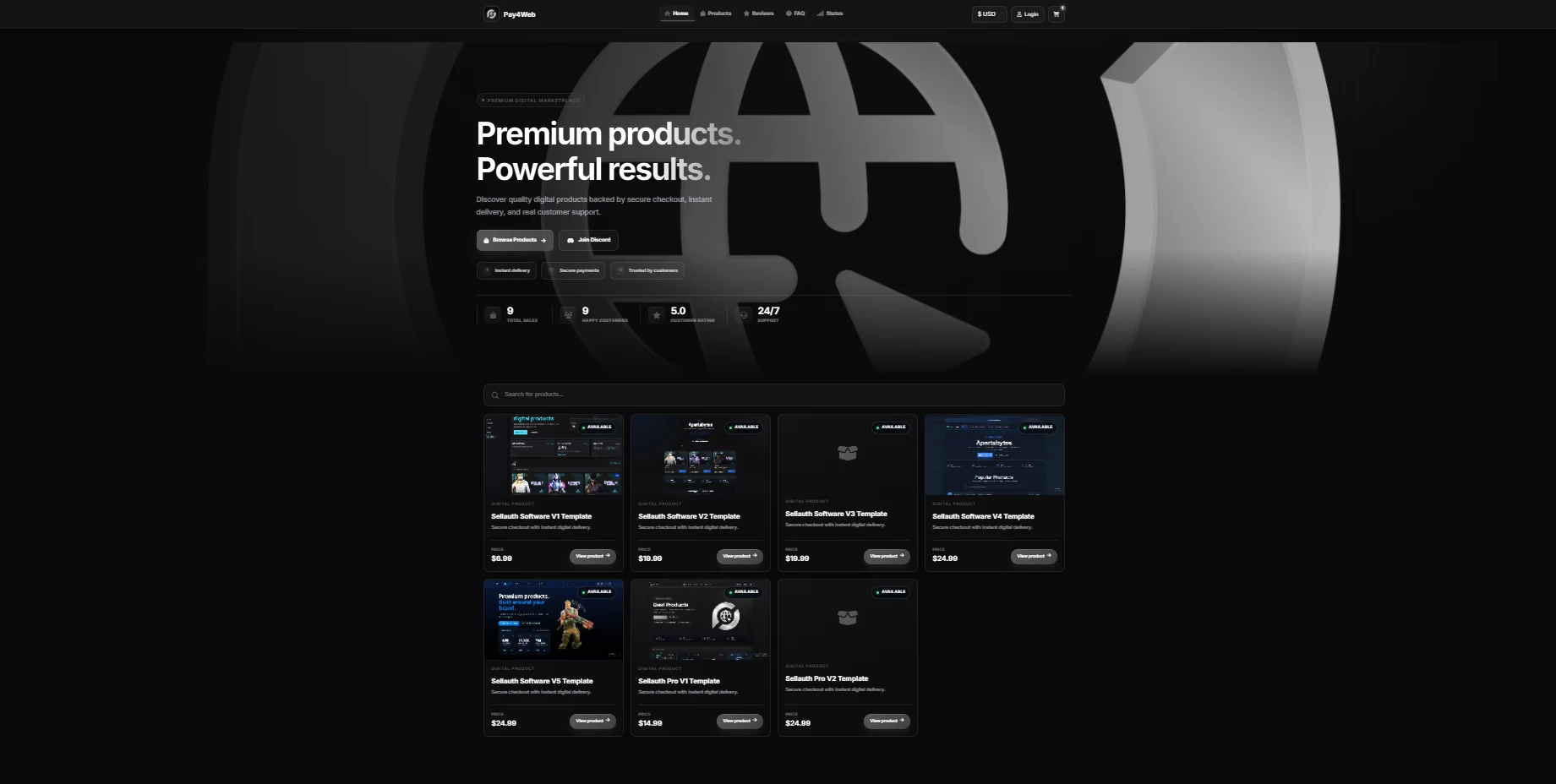 Sellauth Pro V2 Template