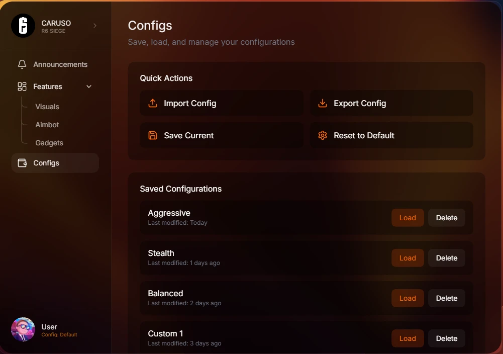 Caruso R6 DMA screenshot 3