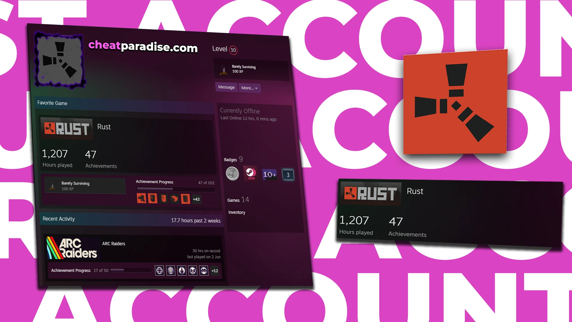 Rust Full Access Account preview